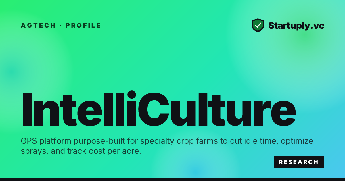 IntelliCulture — GPS platform purpose-built for specialty crop farms to ...